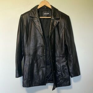 Adler Women's Black Lamb Skin Leather Jacket